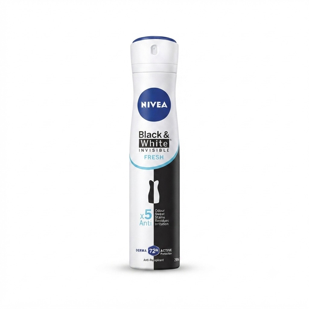 NIVEA Black & White Invisible Fresh Anti-Perspirant Spray (72H) - 200 ml