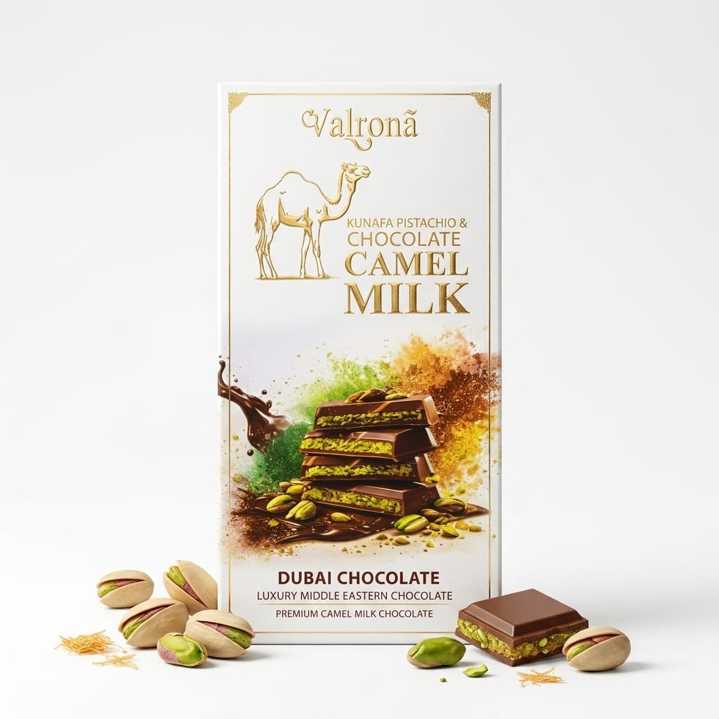 Dubai Kunafa Pistachio & Camel Milk Chocolate