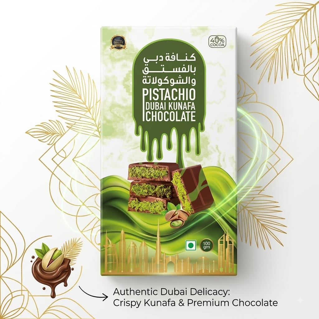Pistachio Dubai Kunafa Chocolate (by Choco Fresh)