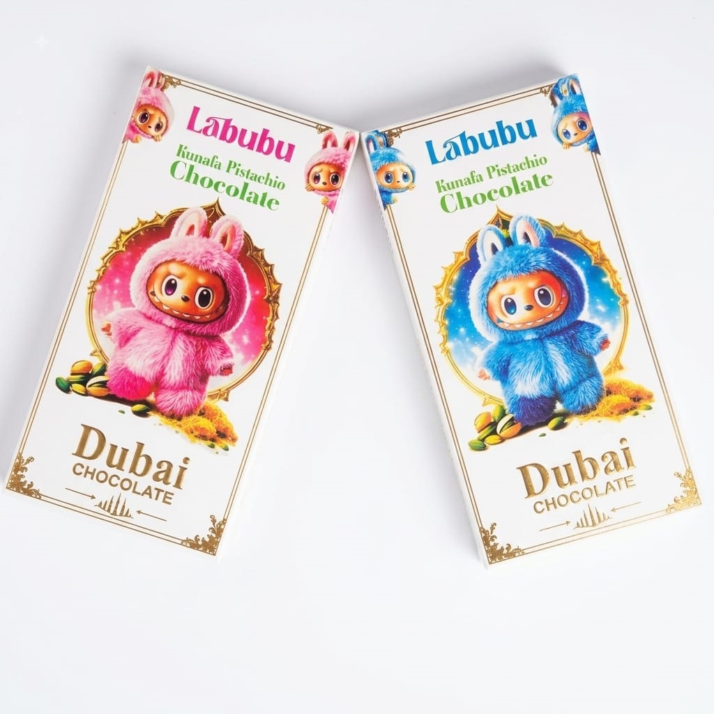Labubu Dubai Chocolate: Kunafa Pistachio Edition (100g)