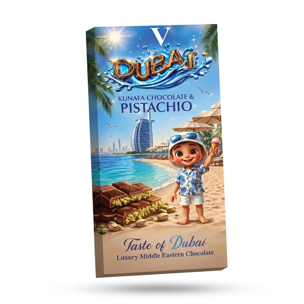 V Dubai Kunafa Chocolate & Pistachio