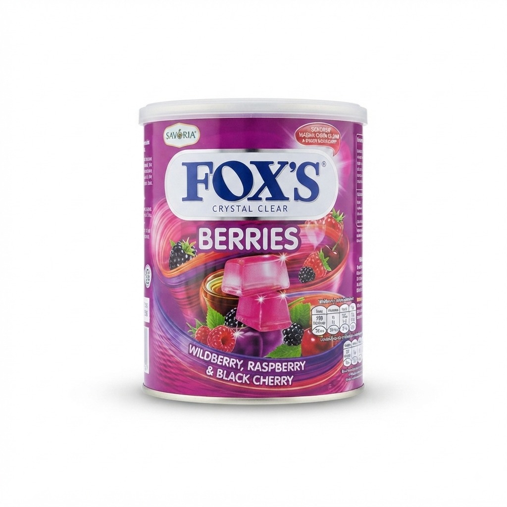 Fox's Crystal Clear Berries Hard Candy (Wildberry, Raspberry & Black Cherry)