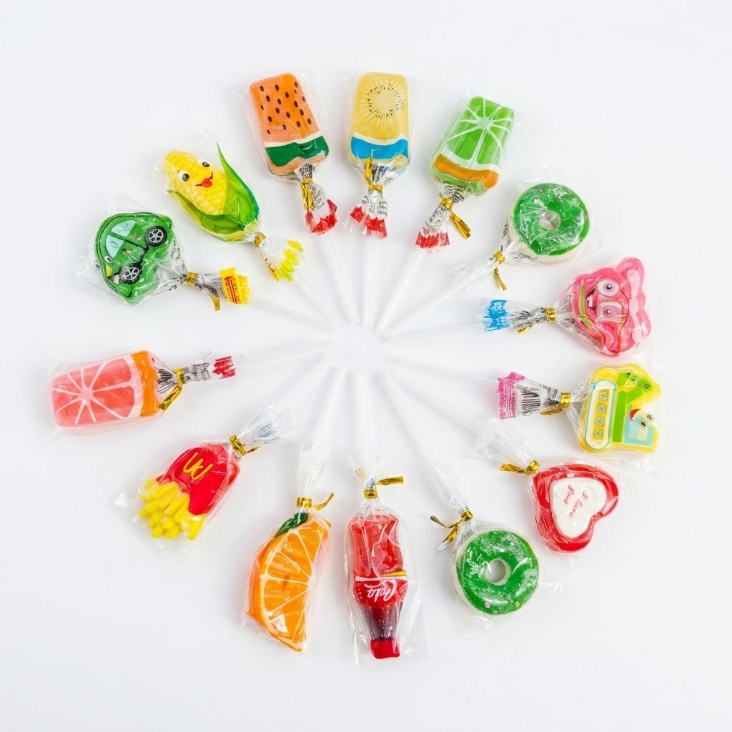Assorted Fun Character & Shape Lollipops Pack