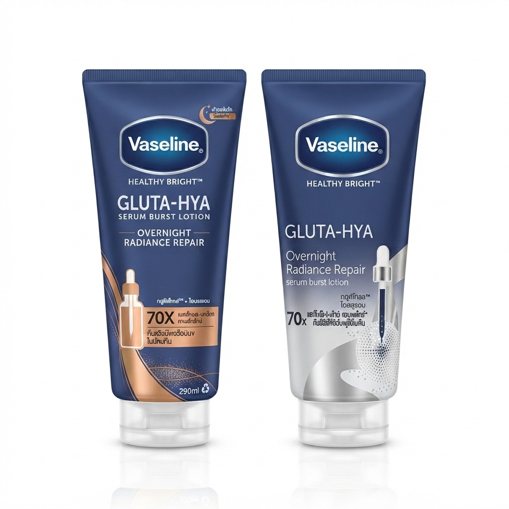 Vaseline Healthy Bright Gluta-Hya Serum Burst Lotion Overnight Radiance Repair