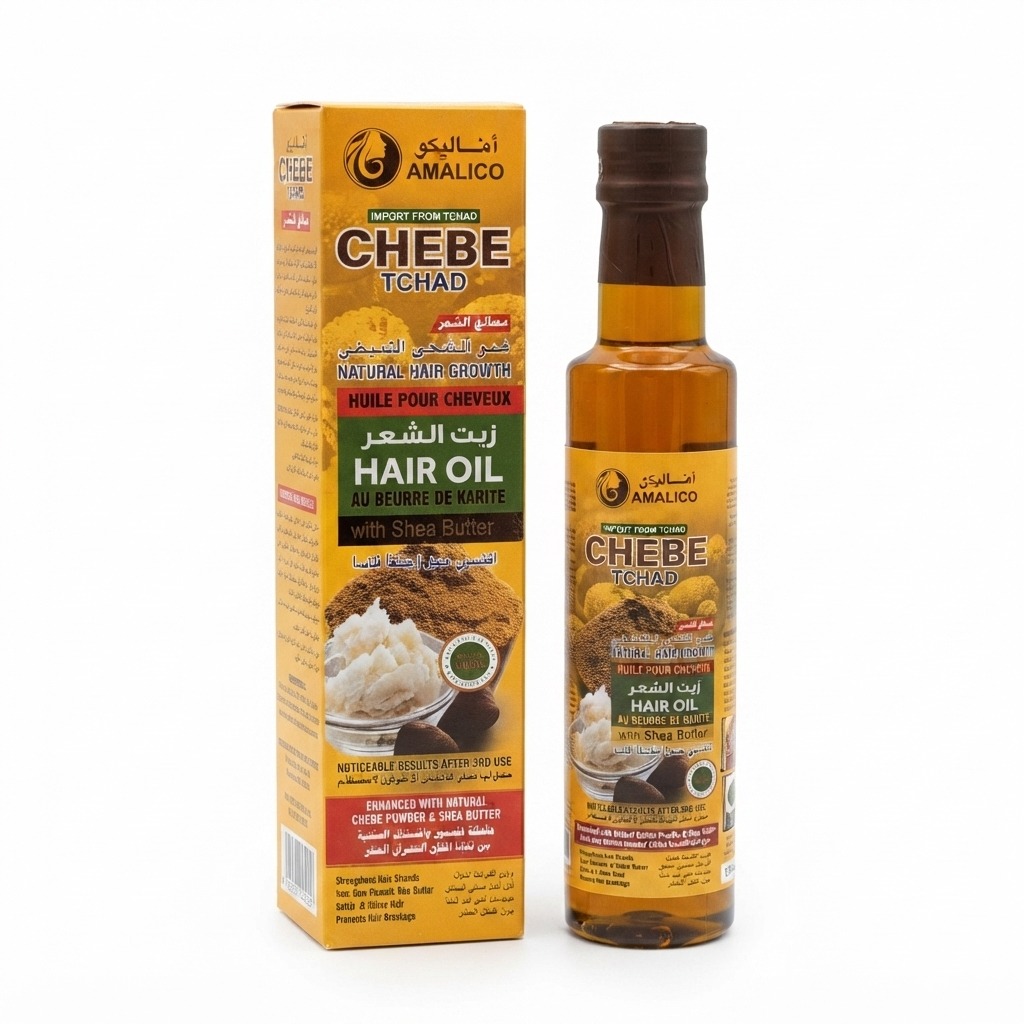 Amalico Chebe Tchad Natural Hair Growth Hair Oil with Shea Butter