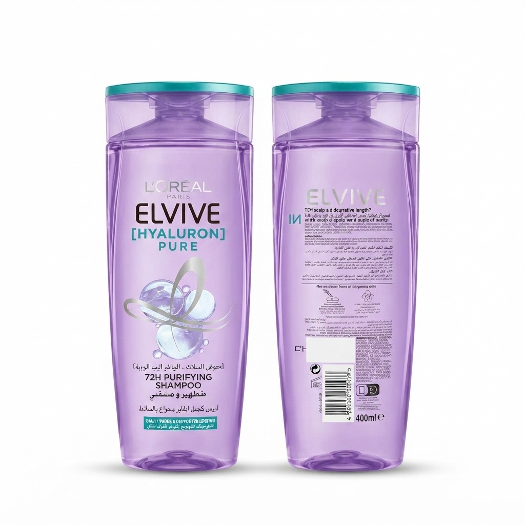 L'Oréal Paris Elvive [Hyaluron] Pure 72H Purifying Shampoo (400ml)