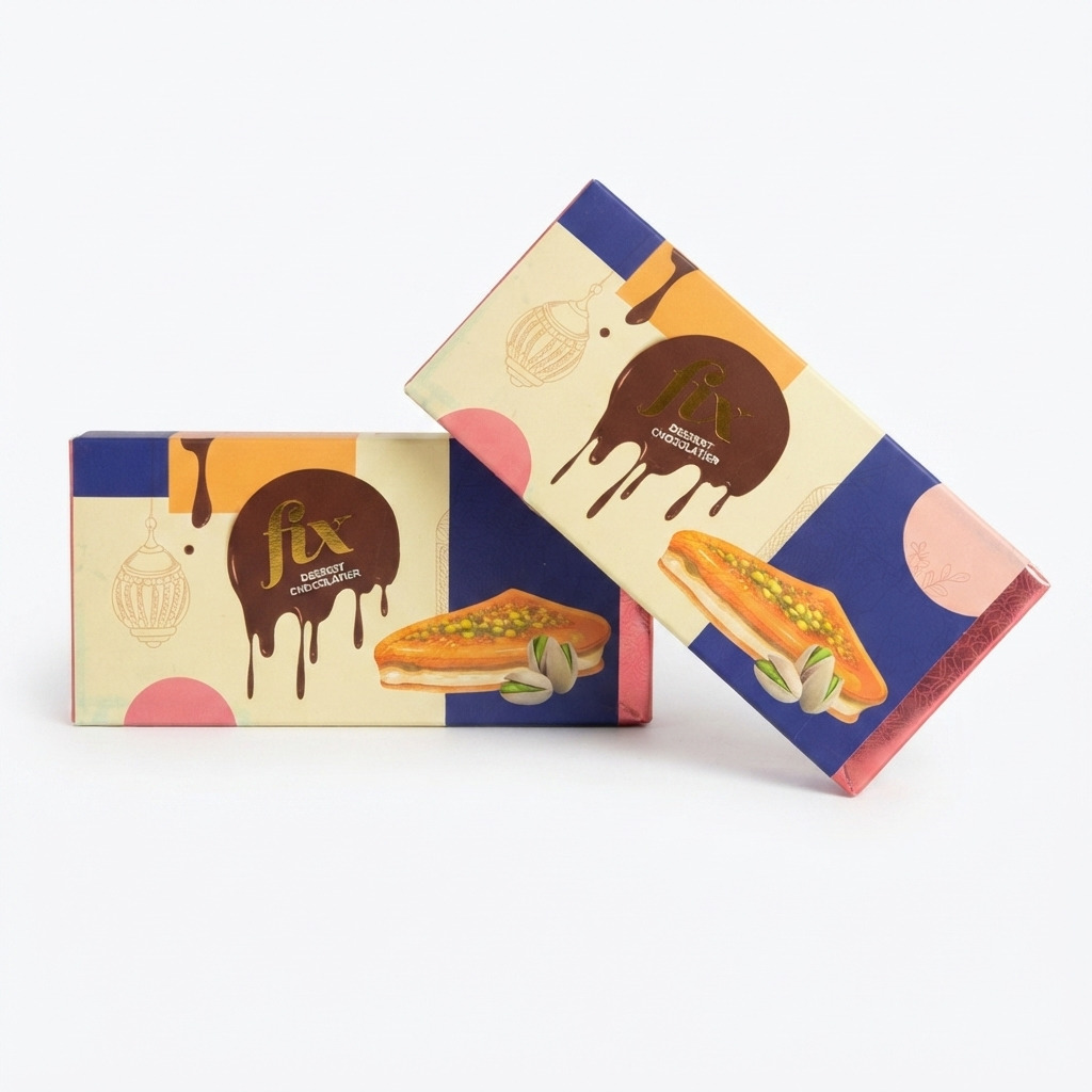 Fix Dessert Chocolatier chocolate 2 pic . Pistachio, & Chocolate (200gm)